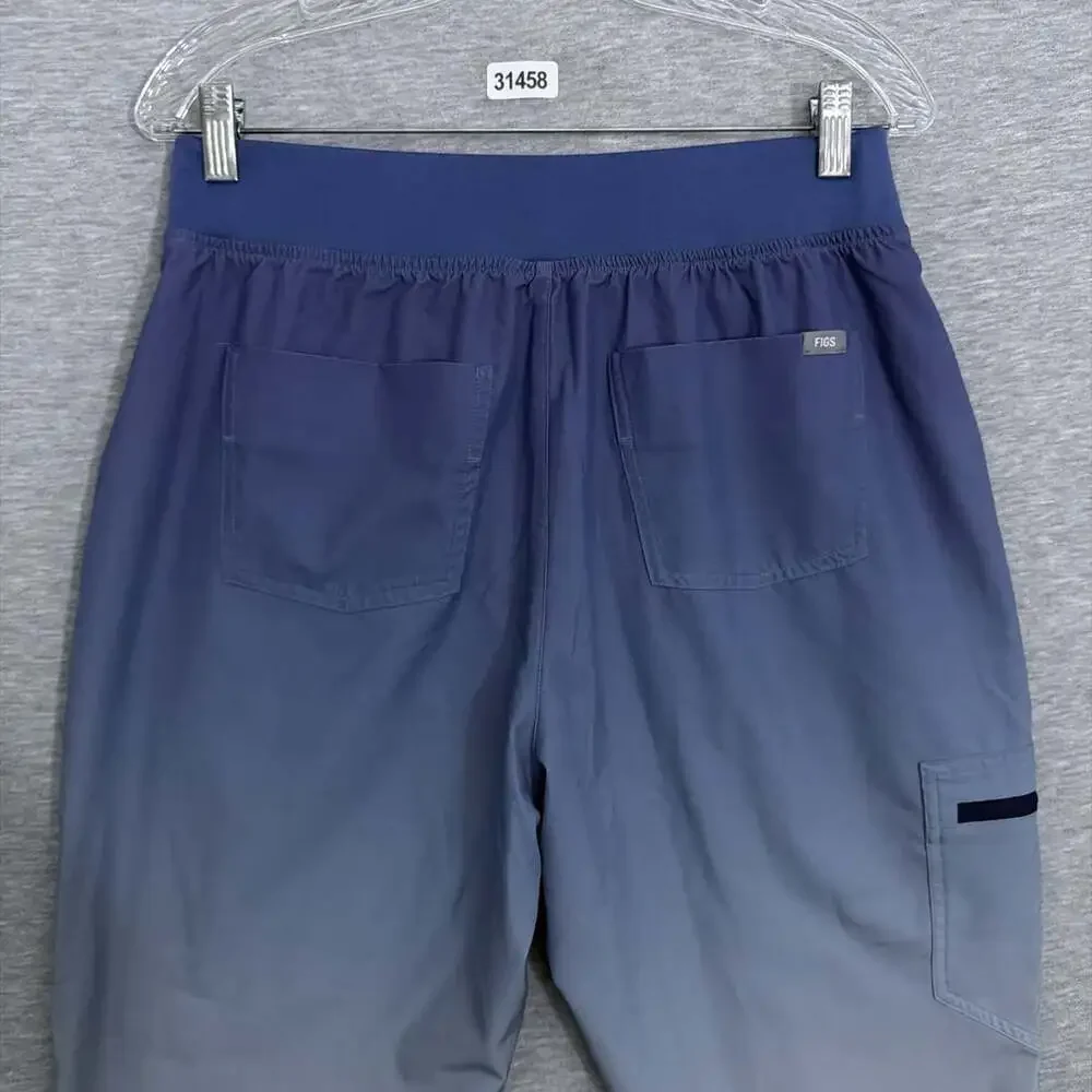 FIGS Womens Size M Blue Ombre Dip Dye Yala Zamora Jogger Scrub Pants